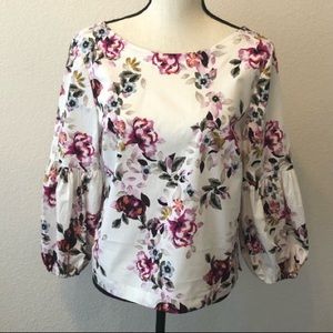 WHBM Floral Blouse